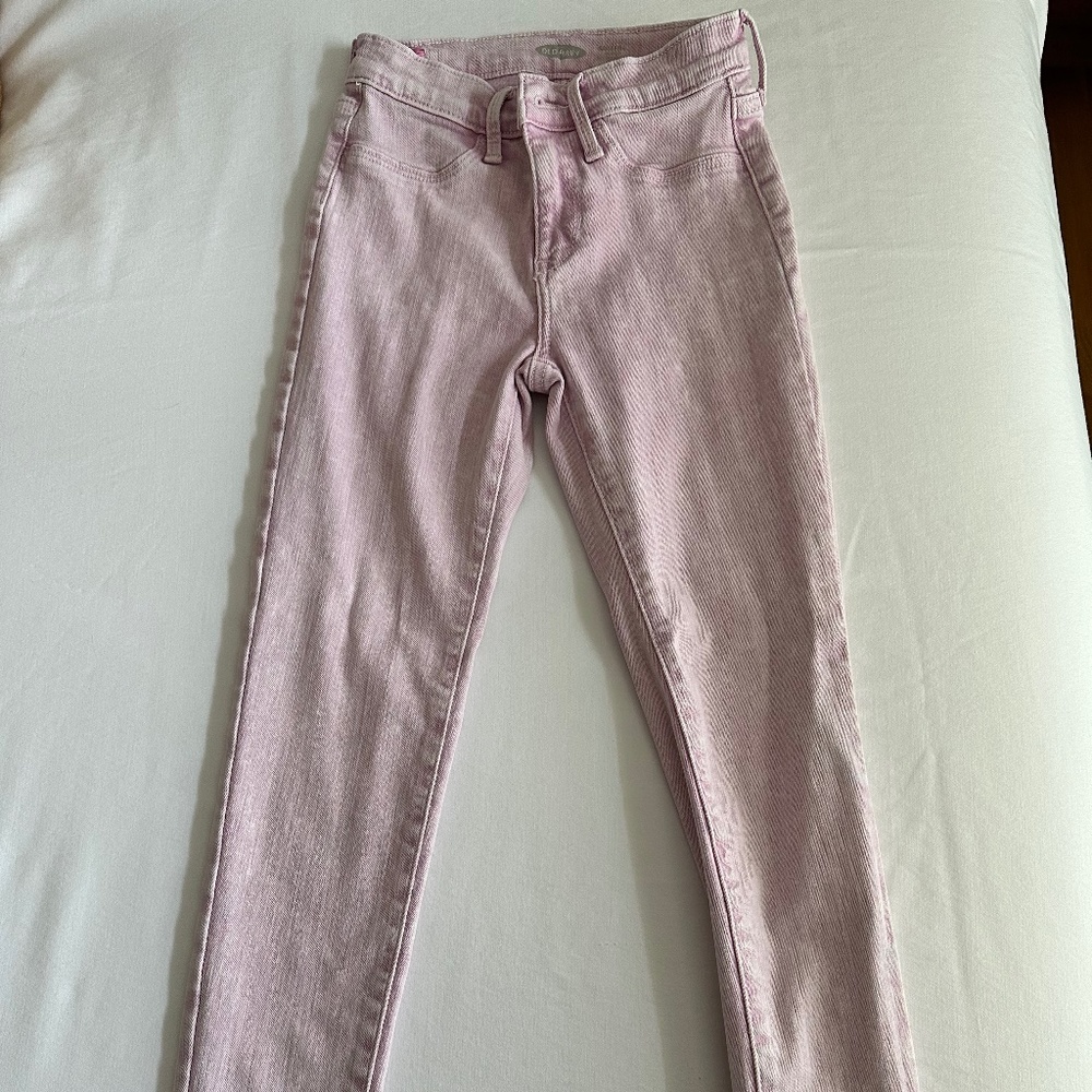 Old Navy girls pink stretch denim 10